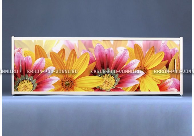 Раздвижной ФОТО экран - Flowers – купить по цене 8500 руб. в интернет-магазине в городе Пенза картинка 1