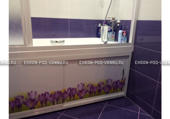 Экран на роликах EUROPLEX  Ирисы – купить по цене 12400 руб. в интернет-магазине в городе Пенза картинка 3