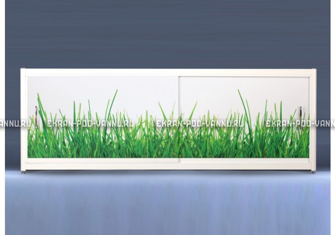 Экран на роликах EUROPLEX Трава – купить по цене 12400 руб. в интернет-магазине в городе Пенза картинка 1