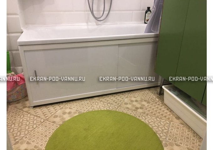 Раздвижной экран EUROPLEX Комфорт белый – купить по цене 6400 руб. в интернет-магазине в городе Пенза картинка 1