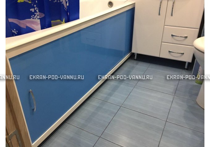 Раздвижной экран EUROPLEX Комфорт голубой – купить по цене 6750 руб. в интернет-магазине в городе Пенза картинка 1
