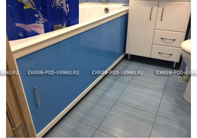 Раздвижной экран EUROPLEX Комфорт голубой – купить по цене 6750 руб. в интернет-магазине в городе Пенза картинка 3