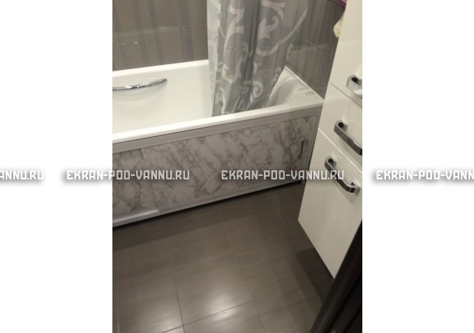 Раздвижной экран EUROPLEX Комфорт серый мрамор – купить по цене 6250 руб. в интернет-магазине в городе Пенза картинка 3