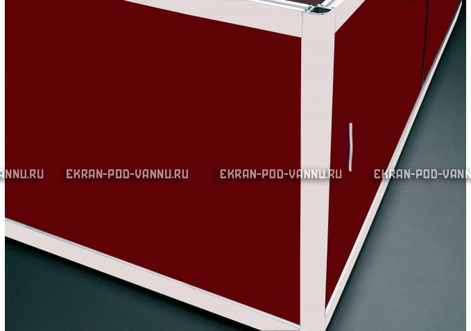 Торцевой экран EUROPLEX Комфорт бордовый – купить по цене 8760 руб. в интернет-магазине в городе Пенза картинка 1