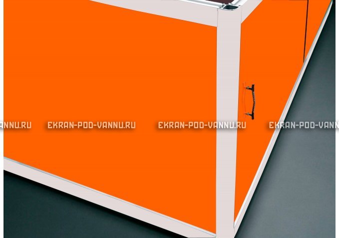 Угловой экран EUROPLEX Комфорт оранжевый – купить по цене 8180 руб. в интернет-магазине в городе Пенза картинка 1