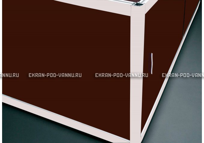Угловой экран EUROPLEX Комфорт шоколад – купить по цене 8180 руб. в интернет-магазине в городе Пенза картинка 1
